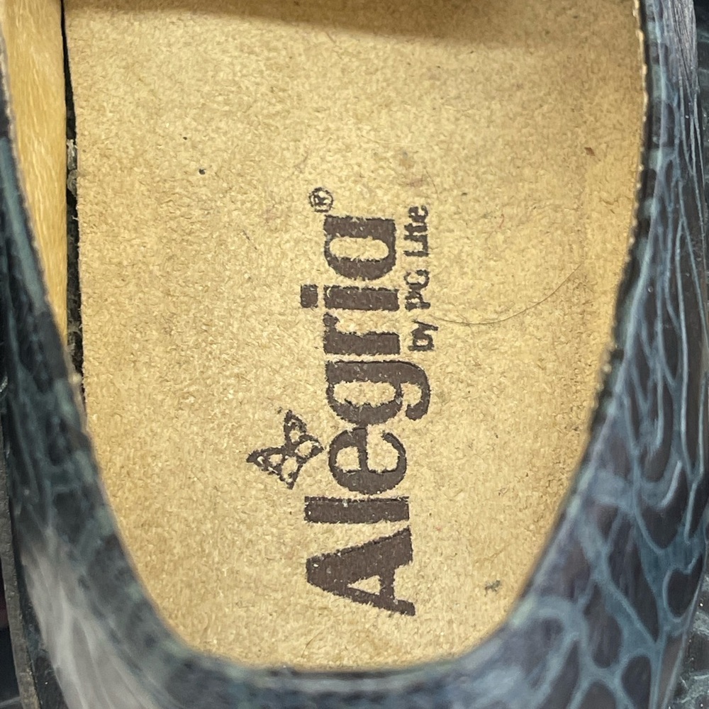 Alegria Women's Floral Patterned Flats in Black and Blue - Picture 8 of 8